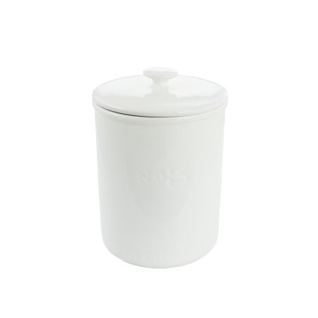 Our Table Simply White 68 Ounce Porcelain Dry Goods Canister With Air tight Lid